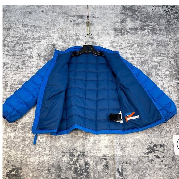 Marmot Boys Blue Quilted Jacket Grid Stitch Down Puffer Cold Weather Coat - Picture 2 of 7